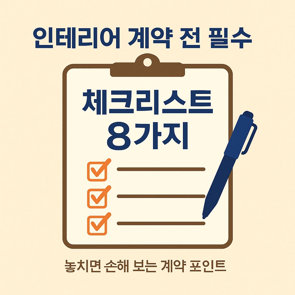 인테리어 계약 전 반드시 확인해야 할 체크리스트